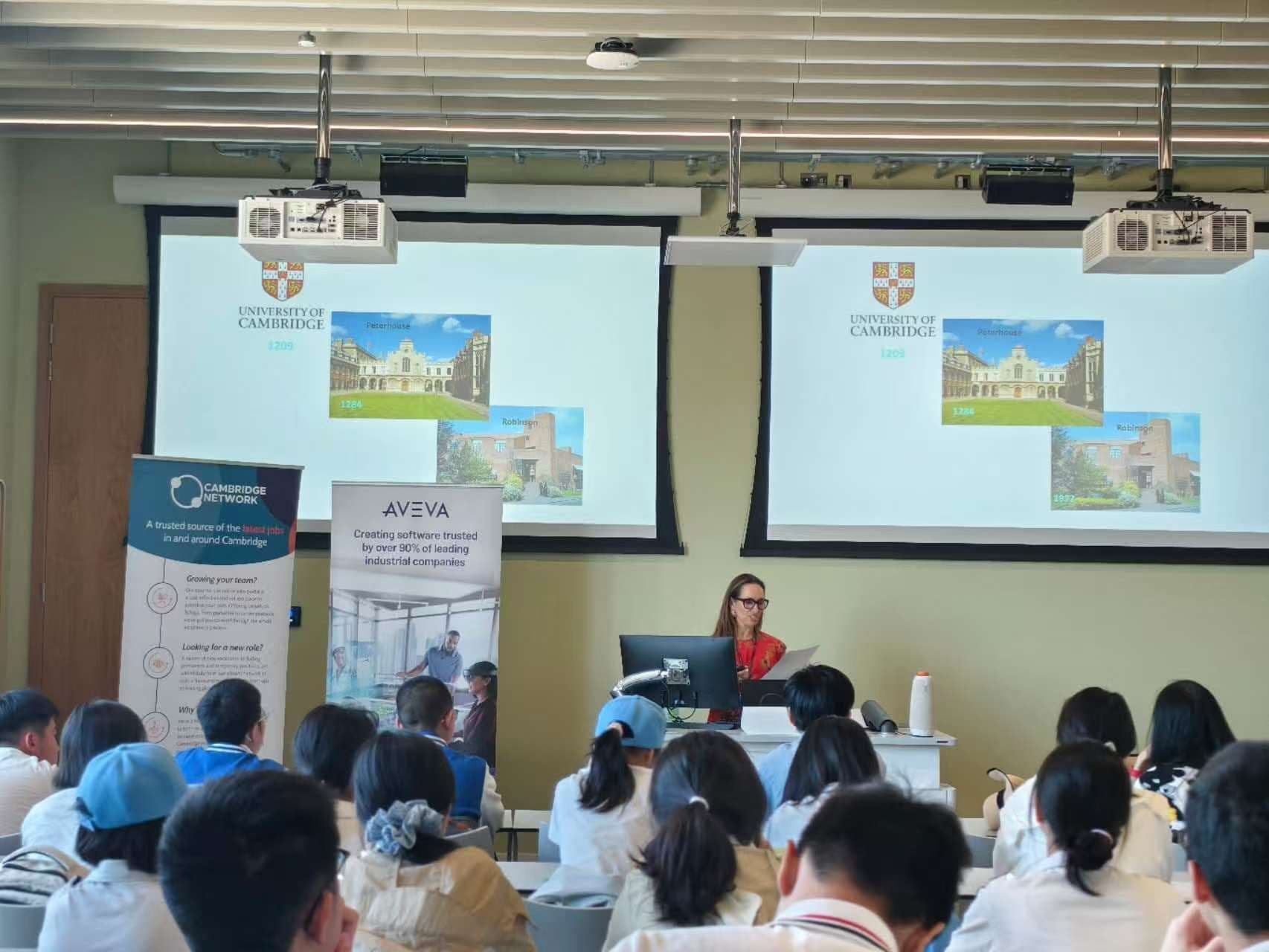 Claire Angus from Cambridge Network presenting at West Hub, University of Cambridge